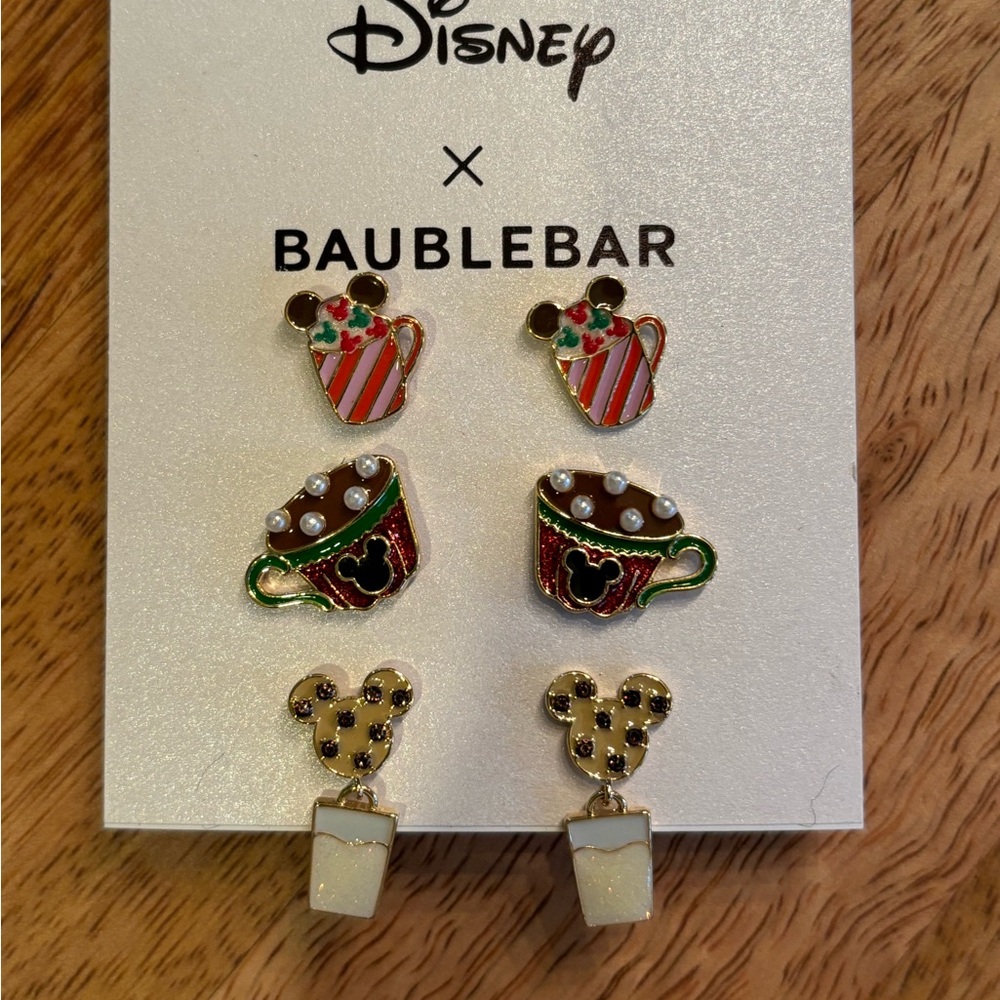 Disney x BaubleBar Holiday Christmas Earrings Set